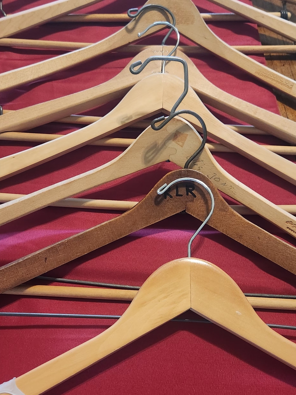 Wooden Suit Hangers - Natural Wood Finish (Set)